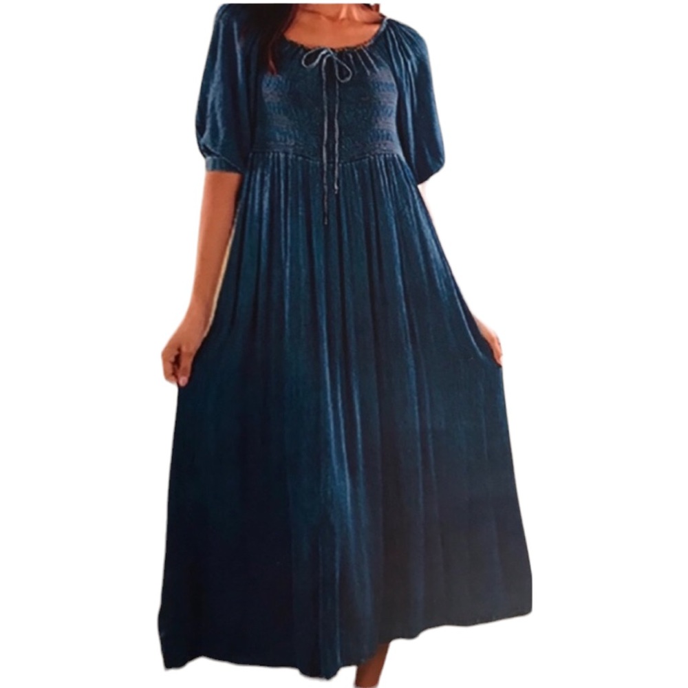NWT. Sacred Threads Dress. 220188 TURQ